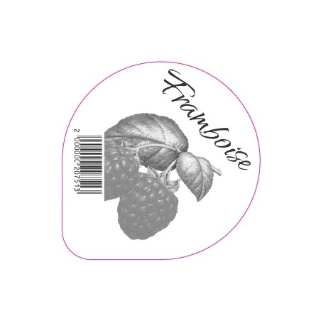 Opercule VERIER 68.3 ALU FRAMBOISE PP/PS/PET gr.Verm. Lang. 2cl