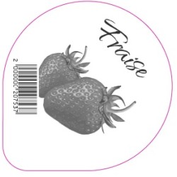 Opercule VERIER 68.3 ALU FRAISE PP/PS/PET gr.Verm. Lang. 2cl