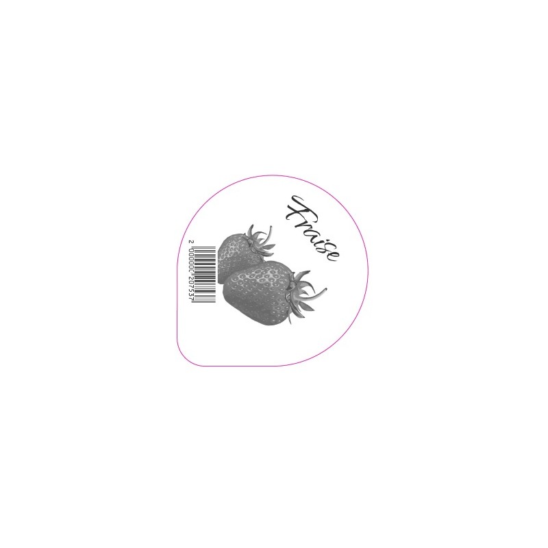 Opercule VERIER 68.3 ALU FRAISE PP/PS/PET gr.Verm. Lang. 2cl