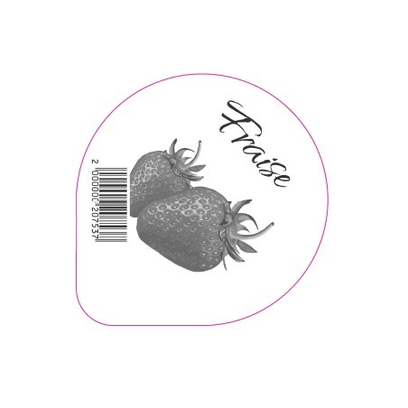 Opercule VERIER 68.3 ALU FRAISE PP/PS/PET gr.Verm. Lang. 2cl