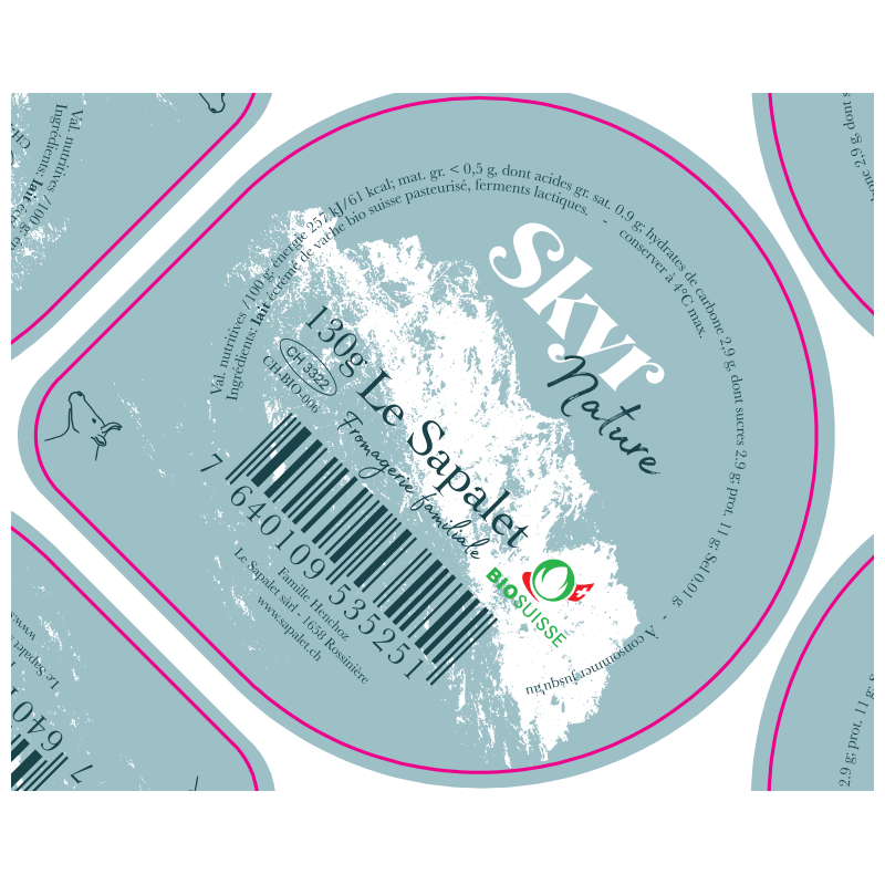 Opercule 68.3 mm SAPALET Vache Skyr Nature