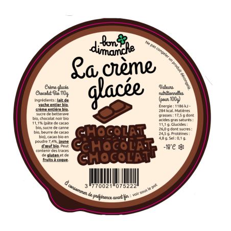 Opercules CREMERIES UNIES Ø97 aluminium CHOCOLAT, scel. PE, gr. peau