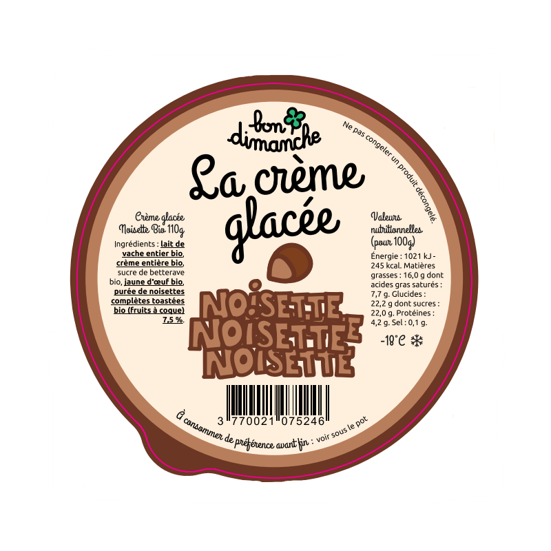 Opercules CREMERIES UNIES Ø97 aluminium NOISETTE, scel. PE, gr. peau