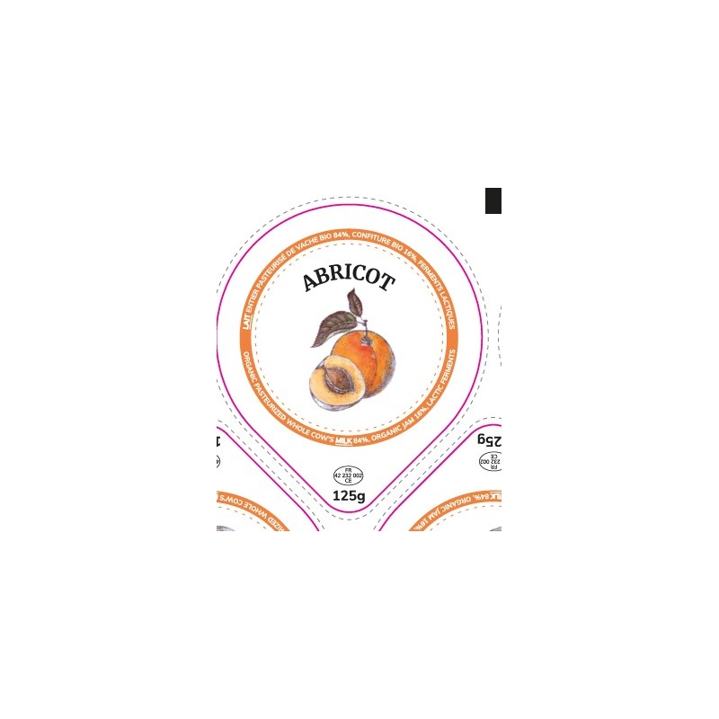 Opercules 68.3 mm Laiterie Côte Roannaise ABRICOT