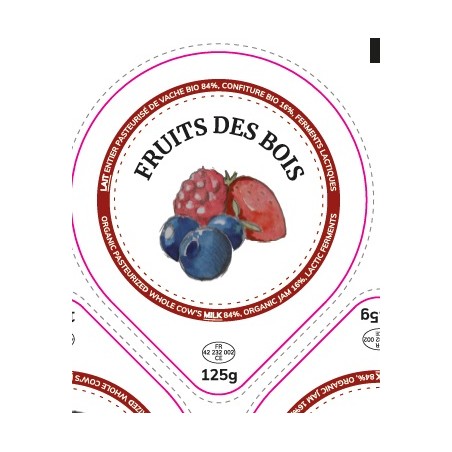 Opercules 68.3 mm Laiterie Côte Roannaise FRUITS DES BOIS