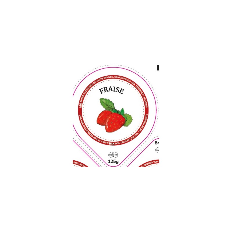 Opercules 68.3 mm Laiterie Côte Roannaise FRAISE