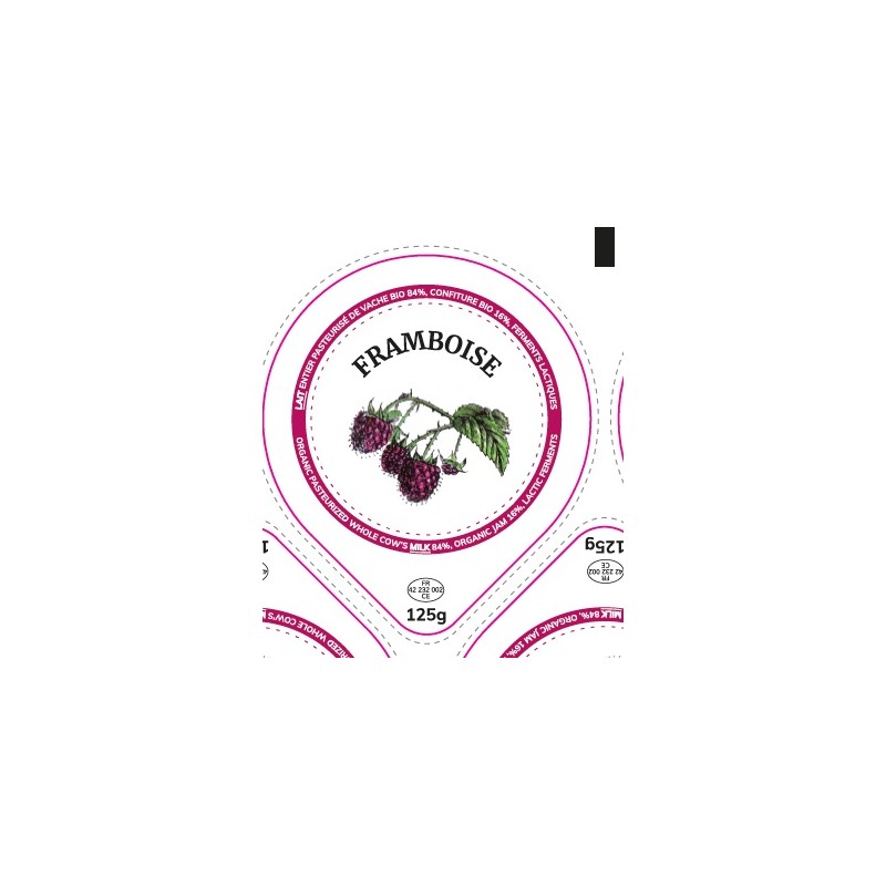 Opercules 68.3 mm Laiterie Côte Roannaise FRAMBOISE