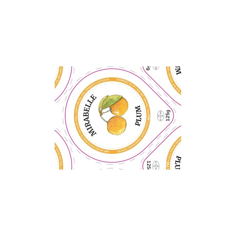 Opercules 68.3 mm Laiterie Côte Roannaise MIRABELLE V2 - Anglais