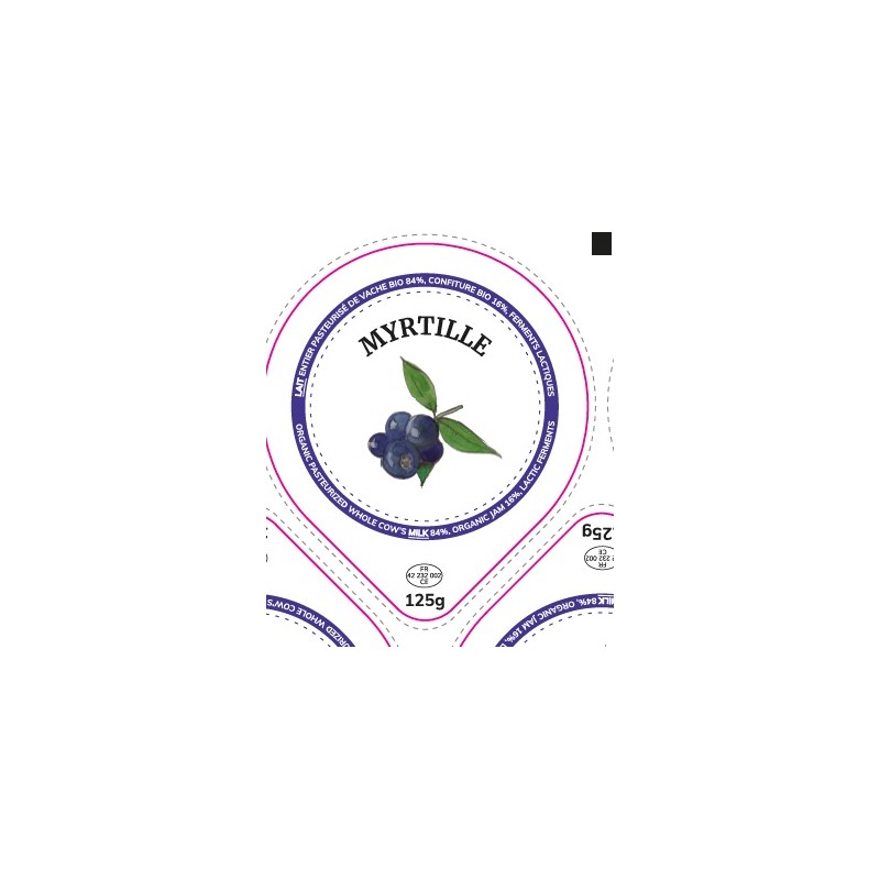 Opercules 68.3 mm Laiterie Côte Roannaise MYRTILLE