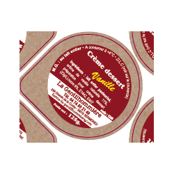 Opercules 68.3 Alu GENTILHOMMIERE Crème Dessert Vanille sc.PP gr.Verm