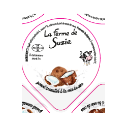 Opercules Alu 68.3mm LA JOURIVIERE Arômatisé Coco sc.pot carton gr.v