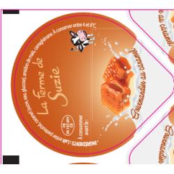 Opercules Alu 68.3mm LA JOURIVIERE Gourmandise Caramel sc.pot carton g