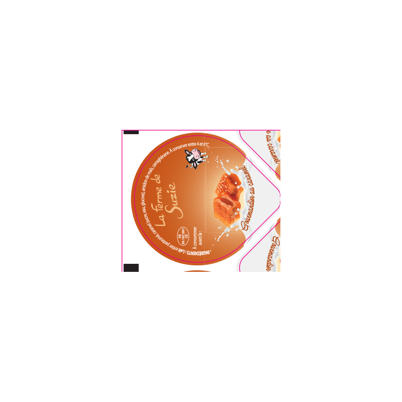 Opercules Alu 68.3mm LA JOURIVIERE Gourmandise Caramel sc.pot carton g