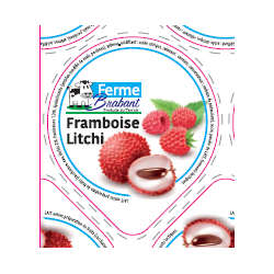 Opercules 68.3 Alu Ferme Brabant Framboise Litchi sc.PP/PS/PET gr.Verm