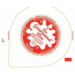 Opercule alu GOURMAND LISE préformé 55.5 FRAISE, sertissage pot verr
