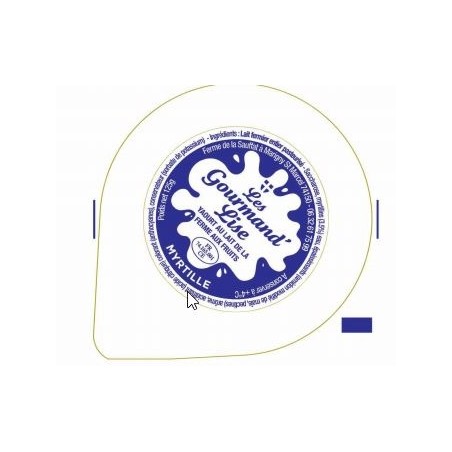 Opercule alu GOURMAND LISE préformé 55.5 MYRTILLE, sertissage pot ve