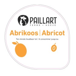 Opercule FERME DU PAILLART 68.3 ALU Abricot scel PP/PS/PET gr.Vermisse