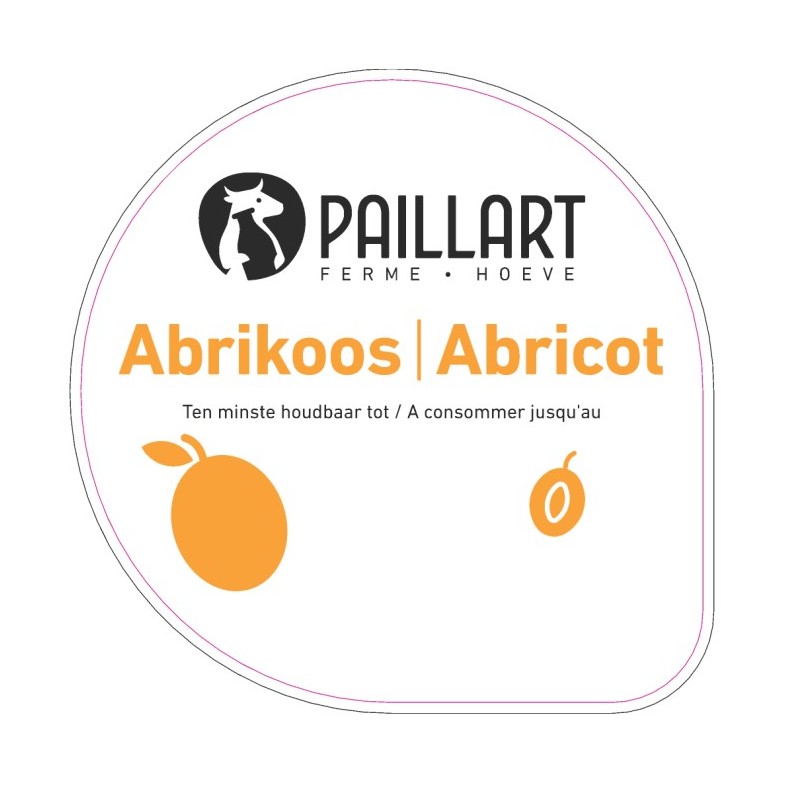 Opercule FERME DU PAILLART 68.3 ALU Abricot scel PP/PS/PET gr.Vermisse