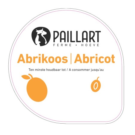Opercule FERME DU PAILLART 68.3 ALU Abricot scel PP/PS/PET gr.Vermisse