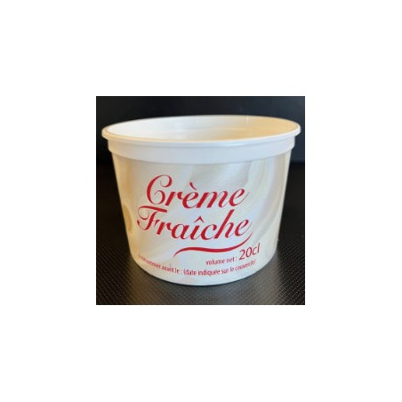 Pot PP injecté Ø94,5 200ml imprimé crème fraîche (stérilisation)