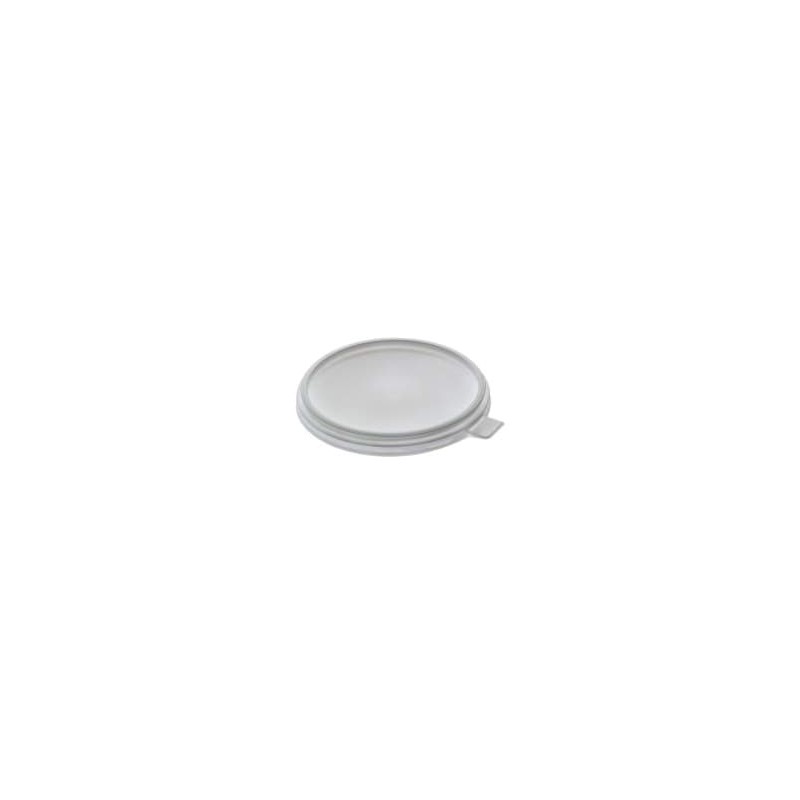 Couvercle PP thermoformé Ø116 coiffant blanc avec languette