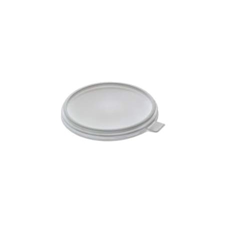 Couvercle PP thermoformé Ø116 coiffant blanc avec languette