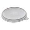 Couvercle PP thermoformé Ø116 coiffant blanc avec languette