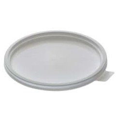 Couvercle PP thermoformé Ø116 rentrant blanc avec languette