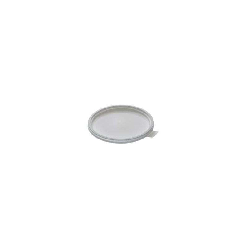 Couvercle PP thermoformé Ø116 rentrant blanc avec languette