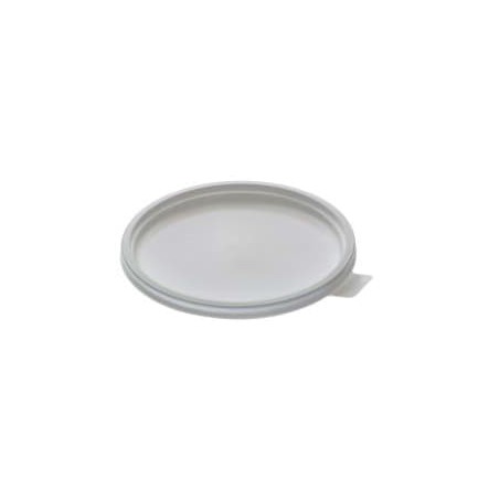 Couvercle PP thermoformé Ø116 rentrant blanc avec languette