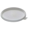 Couvercle PP thermoformé Ø116 rentrant blanc avec languette