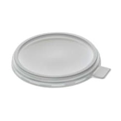 Couvercle PP thermoformé Ø95 coiffant blanc avec languette