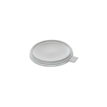 Couvercle PP thermoformé Ø95 coiffant blanc avec languette