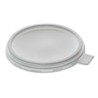 Couvercle PP thermoformé Ø95 coiffant blanc avec languette
