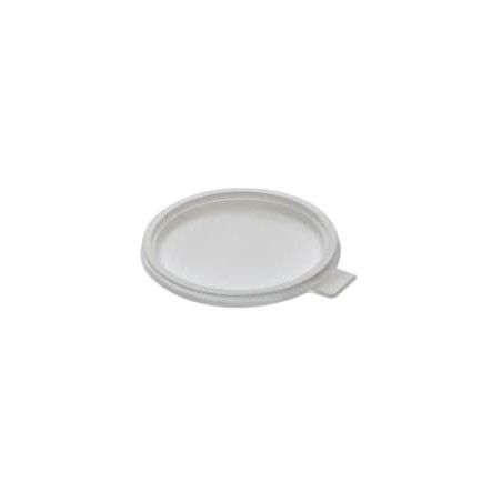 Couvercle PP thermoformé Ø95 rentrant modèle 1 blanc avec languette