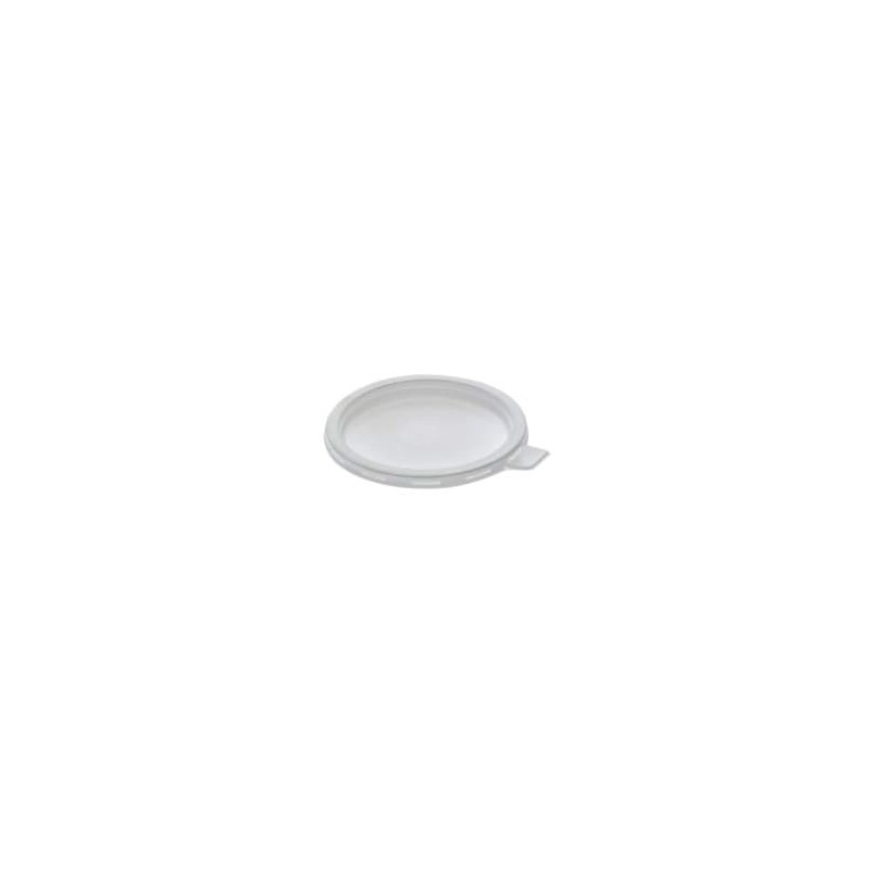 Couvercle PP thermoformé Ø95 rentrant modèle 2 blanc avec languette