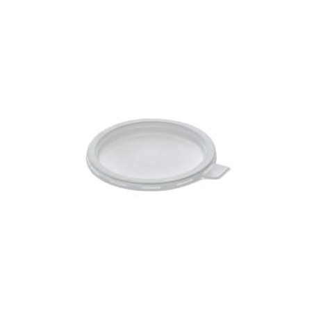 Couvercle PP thermoformé Ø95 rentrant modèle 2 blanc avec languette