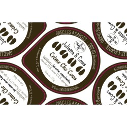 Opercules 68.3 mm alu 38 coex 15,4 SABOTS Crème Chocol sc pot carton