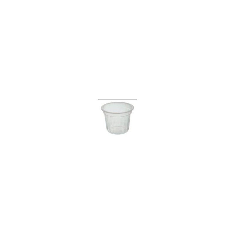 Pot PP thermoformé Ø67 110ml cannelé transparent