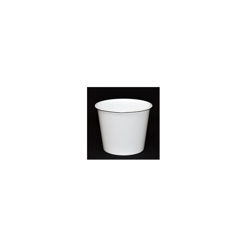 Pot PP injecté Ø73 125ml blanc sans épaulement