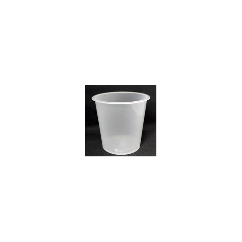 Pot PP injecté Ø94 400ml transparent sans épaulement