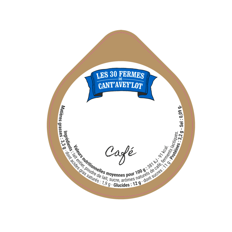 Opercule CANT'AVEY'LOT' 68.3 ALU Café V5 5cl