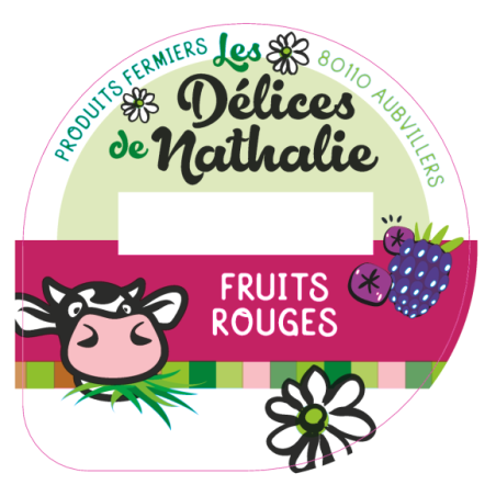 Opercule DELICES DE NATHALIE 68.3 ALU Fruits Rouges sc.PP/PS/PET 5cl g