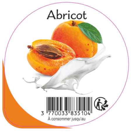 Opercule EARL GUERET 68.3 ALU Abricot 5cl scel PP/PS/PET gr.Vermisseau