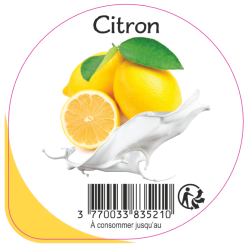 Opercule EARL GUERET 68.3 ALU Citron 5cl scel PP/PS/PET gr.Vermisseau