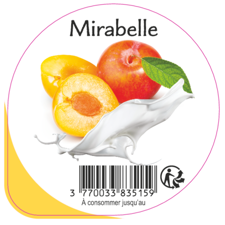 Opercule EARL GUERET 68.3 ALU Mirabelle 5cl scel PP/PS/PET gr.Vermisse