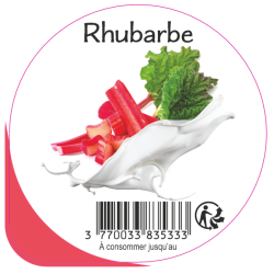 Opercule EARL GUERET 68.3 ALU Rhubarbe 5cl scel PP/PS/PET gr.Vermissea