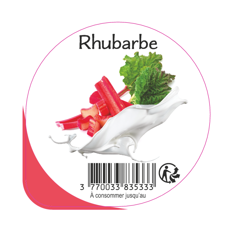 Opercule EARL GUERET 68.3 ALU Rhubarbe 5cl scel PP/PS/PET gr.Vermissea