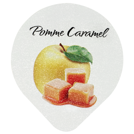 Opercules Ø68.3mm Aluminium imprimés Gamme Délice Pomme Caramel