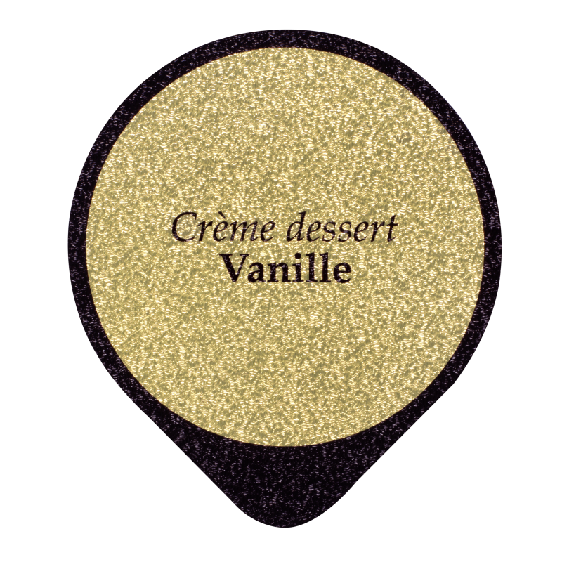 Opercules Ø68.3mm Aluminium imprimés crème dessert vanile